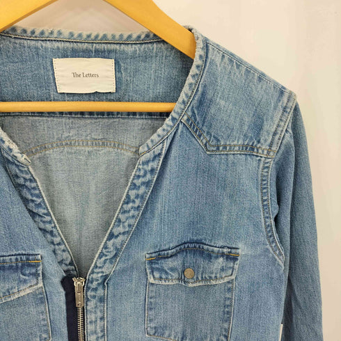 ザレターズ The Letters ライダースディテール ダブルジップ デニムシャツ メンズ M