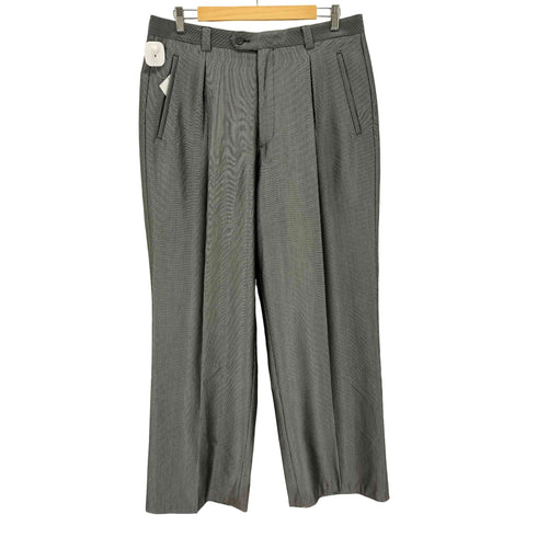 光沢 ストライプワイドスラックス メンズ 36R