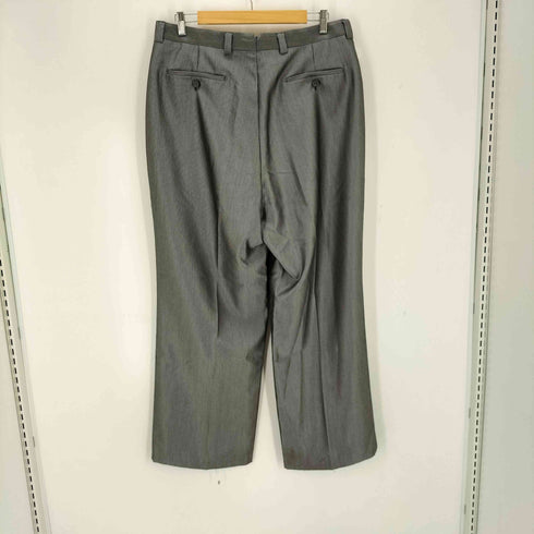 光沢 ストライプワイドスラックス メンズ 36R