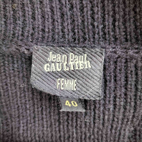 ジャンポールゴルチエフェム Jean Paul GAULTIER FEMME 変形ジップ ダブルジップ ハイネック ニット レディース EUR:40