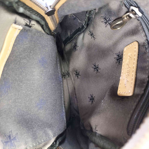 TOUGH WORKER クロス パッチディティール レザーショルダーバッグ Y2K レディース