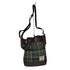 ハリスツイード Harris Tweed ウールメルトン チェック柄 レザースリングバッグ 巾着 レディース