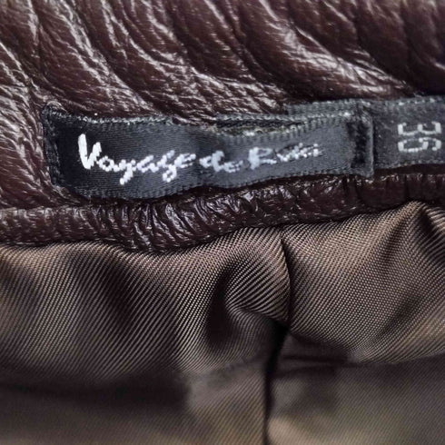 シープスキン レザー スカート レディース 36