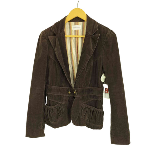 ツモリチサト TSUMORI CHISATO 裏地ストライプ 細畝 コーデュロイジャケット レディース