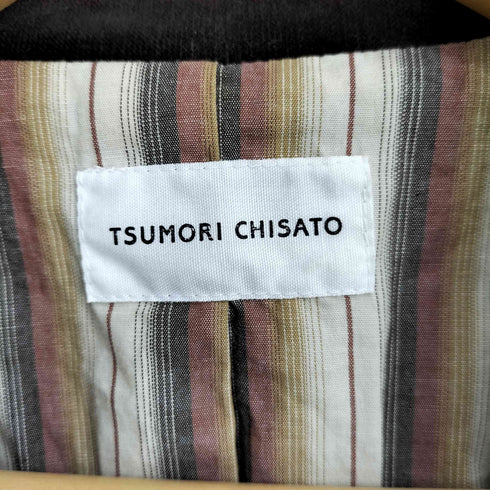 ツモリチサト TSUMORI CHISATO 裏地ストライプ 細畝 コーデュロイジャケット レディース