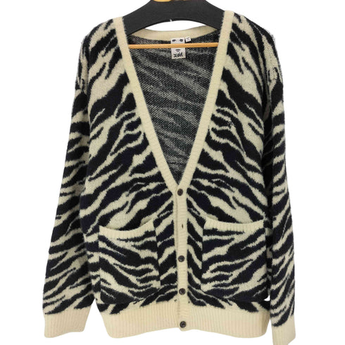 エックスガール X-girl ZEBRA PATTERN OVERSIZED KNIT CARDIGAN メンズ ONE SIZE