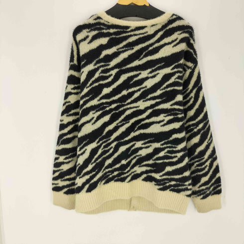 エックスガール X-girl ZEBRA PATTERN OVERSIZED KNIT CARDIGAN メンズ ONE SIZE