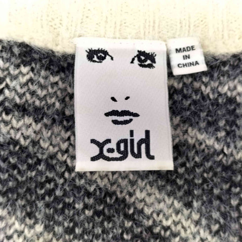 エックスガール X-girl ZEBRA PATTERN OVERSIZED KNIT CARDIGAN メンズ ONE SIZE