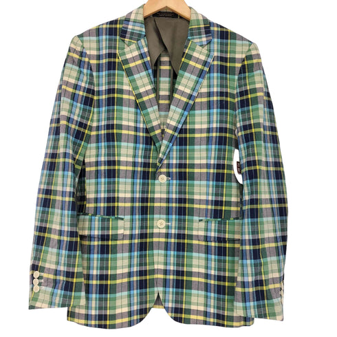 ミスタージェントルマン MR.GENTLEMAN マドラスチェック 2Bテーラードジャケット メンズ JPN:L