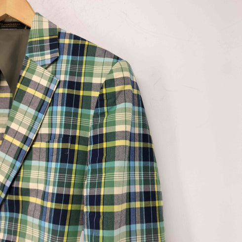 ミスタージェントルマン MR.GENTLEMAN マドラスチェック 2Bテーラードジャケット メンズ JPN:L