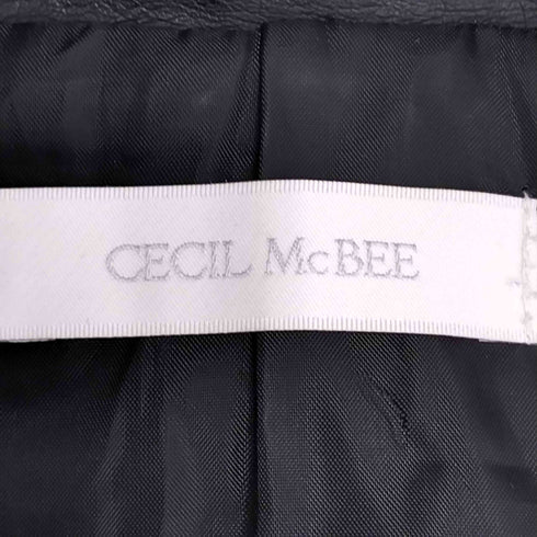 セシルマクビー CECIL McBEE フェイクレザーライダースジャケット レディース
