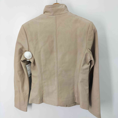 シーケーカルバンクライン ck Calvin Klein ラムレザー スタンドカラージャケット レディース US:4