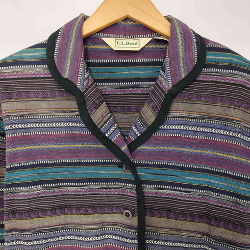 エルエルビーン L.L.Bean ネイティブ柄ボーダークロップドジャケット レディース import:S