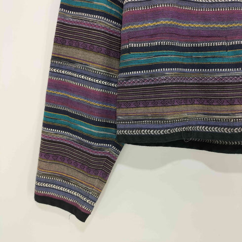 エルエルビーン L.L.Bean ネイティブ柄ボーダークロップドジャケット レディース import:S