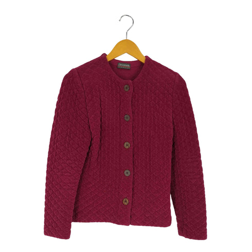 70s DEVERNOIS ベロア ノーカラージャケット レディース