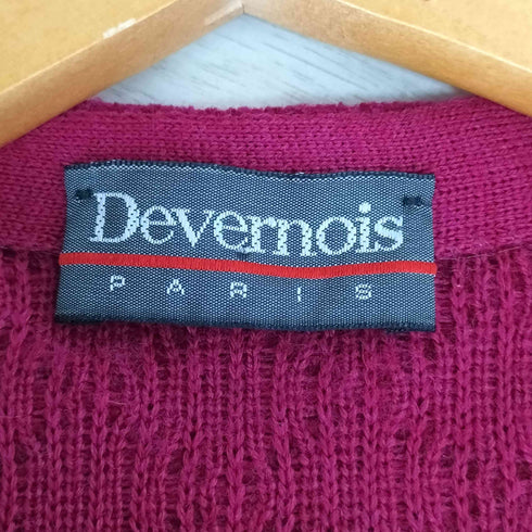 70s DEVERNOIS ベロア ノーカラージャケット レディース