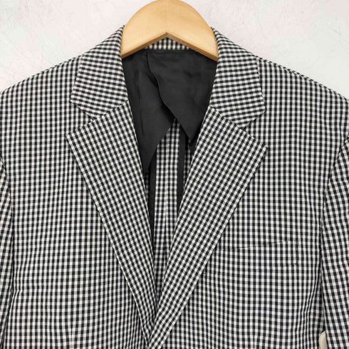 ミスタージェントルマン MR.GENTLEMAN ESSENTIAL シアサッカー ギンガムチェック シングルテーラードジャケット メンズ JPN:L