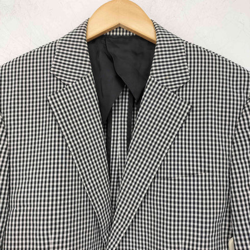 ミスタージェントルマン MR.GENTLEMAN ESSENTIAL シアサッカー ギンガムチェック シングルテーラードジャケット メンズ JPN:L