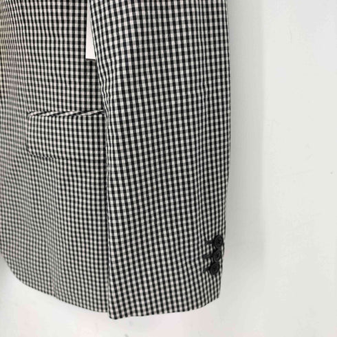 ミスタージェントルマン MR.GENTLEMAN ESSENTIAL シアサッカー ギンガムチェック シングルテーラードジャケット メンズ JPN:L