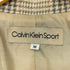 カルバンクライン CALVIN KLEIN シルク混 グレンチェック 背抜き ツイード 2B テーラードジャケット レディース JPN:M