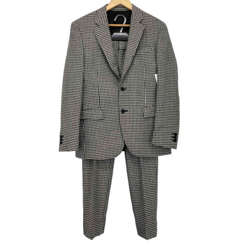 ミスタージェントルマン MR.GENTLEMAN ESSENTIAL 千鳥 シングルテーラードジャケット 1タックスラックスパンツ セットアップ メンズ JPN:L