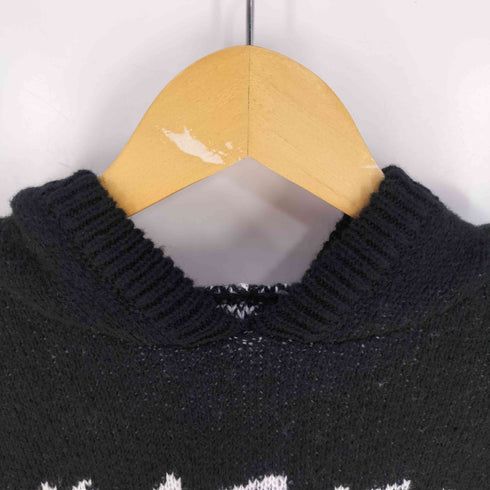 ボーン柄 ニット パーカー メンズ import:S