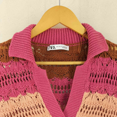 ザラ ZARA メッシュポロシャツ レディース USA S-M