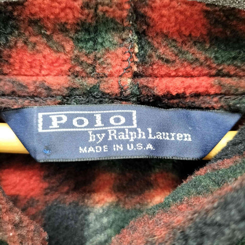 ポロバイラルフローレン Polo by RALPH LAUREN USA製 ポニー無し フリースジップアップパーカー メンズ JPN:XL