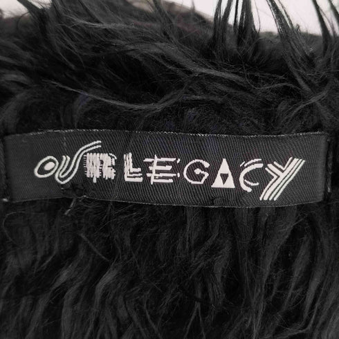 アワーレガシィー OUR LEGACY FLOSS SCARF BLACK FAKE FUR メンズ
