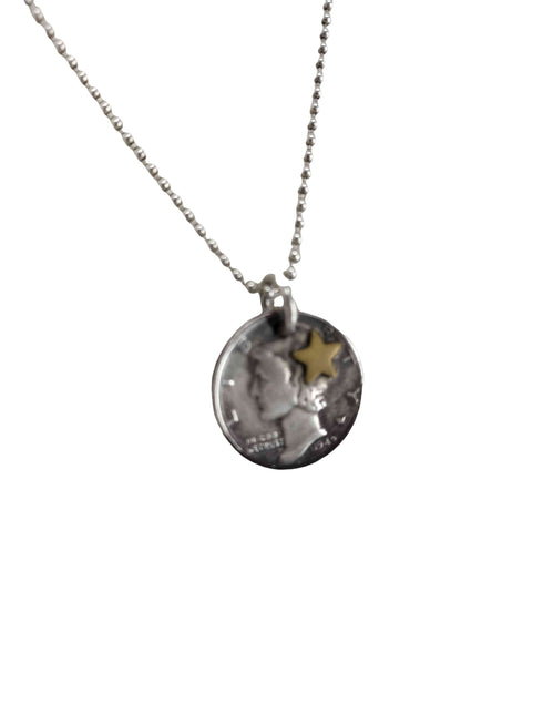 BUTTON WORKS マーキュリーダイムコイン ネックレス メンズ