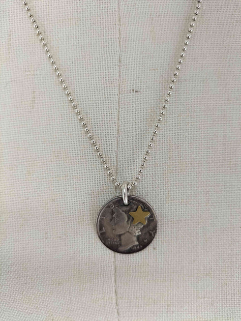 BUTTON WORKS マーキュリーダイムコイン ネックレス メンズ