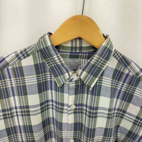 コムデギャルソンオム COMME des GARCONS HOMME 90s 銀タグ 田中オム チェック柄 レギュラーカラー半袖シャツ メンズ