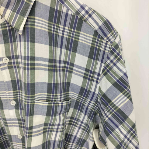 コムデギャルソンオム COMME des GARCONS HOMME 90s 銀タグ 田中オム チェック柄 レギュラーカラー半袖シャツ メンズ