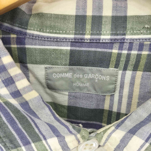 コムデギャルソンオム COMME des GARCONS HOMME 90s 銀タグ 田中オム チェック柄 レギュラーカラー半袖シャツ メンズ