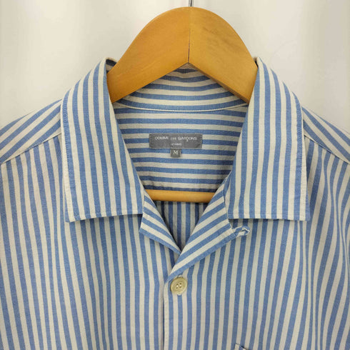 コムデギャルソンオム COMME des GARCONS HOMME 03SS 銀タグ 田中オム ボックスシルエット オープンカラー ストライプ柄 長袖シャツ メンズ M