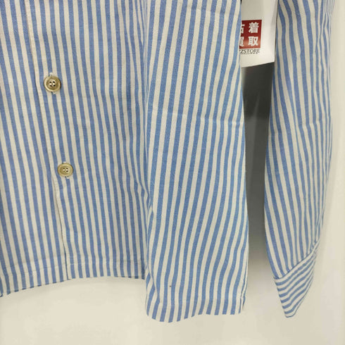 コムデギャルソンオム COMME des GARCONS HOMME 03SS 銀タグ 田中オム ボックスシルエット オープンカラー ストライプ柄 長袖シャツ メンズ M