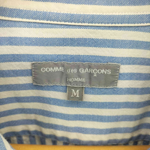 コムデギャルソンオム COMME des GARCONS HOMME 03SS 銀タグ 田中オム ボックスシルエット オープンカラー ストライプ柄 長袖シャツ メンズ M