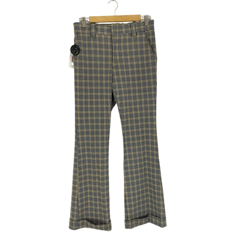 リーバイス Levis 70s- Panatela ロケットTALONジップ チェック柄フレアスラックス メンズ