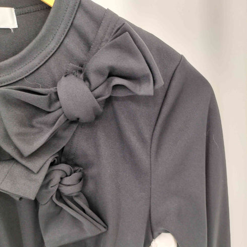 コムデギャルソンコムデギャルソン COMME des GARCONS COMME des GARCONS 21AW フロントカットオフ リボンデザイン 長袖Tシャツ カットソー レディース S