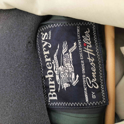 バーバリーズ BURBERRYS 60-70S Grest Hiller 裏地ストライプ 3枚袖 バルマカーン ステンカラー コート メンズ