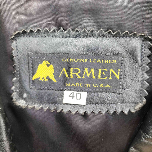 アーメン ARMEN USA製 ダブルライダースジャケット メンズ US:40