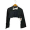 ノワールケイニノミヤ noir kei ninomiya 24SS Tuxedo Cropped Blouse フレアスリーブ ボウタイ クロップド長袖シャツ レディース S