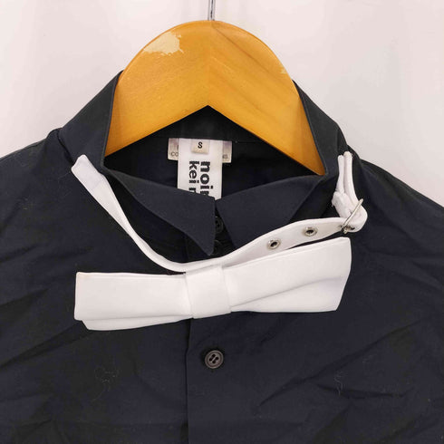 ノワールケイニノミヤ noir kei ninomiya 24SS Tuxedo Cropped Blouse フレアスリーブ ボウタイ クロップド長袖シャツ レディース S
