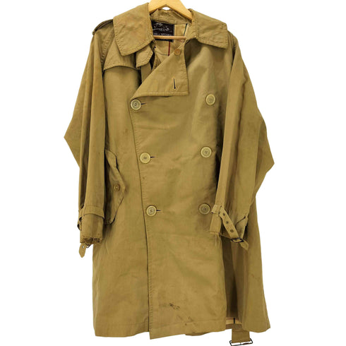 バーバリーズ BURBERRYS 50-60S 英国製 LEWIS & THOS SALTZ 大文字タグ 裏地 チェック トレンチ コート メンズ