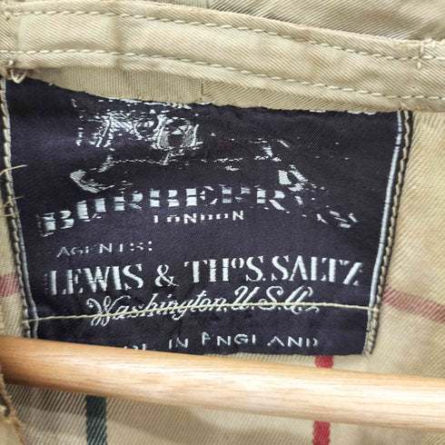 バーバリーズ BURBERRYS 50-60S 英国製 LEWIS & THOS SALTZ 大文字タグ 裏地 チェック トレンチ コート メンズ