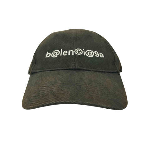 バレンシアガ BALENCIAGA Black Logo Embroidery Cap メンズ L