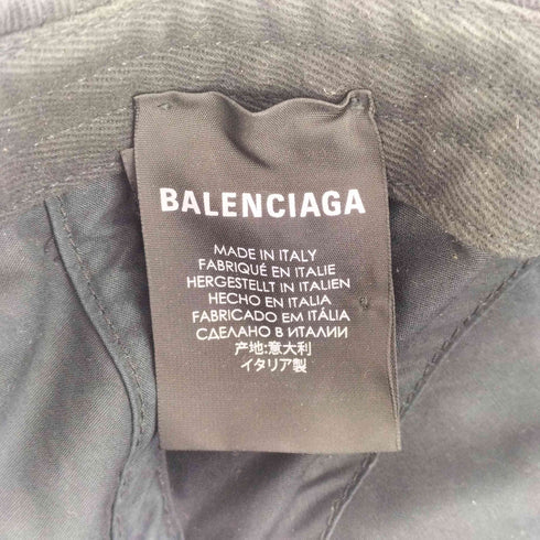 バレンシアガ BALENCIAGA Black Logo Embroidery Cap メンズ L