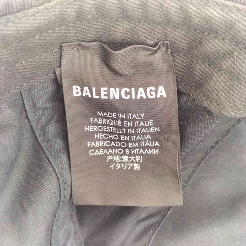 バレンシアガ BALENCIAGA Black Logo Embroidery Cap メンズ L