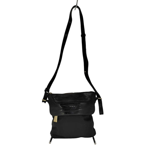 フルラ FURLA レザー切替 ナイロン ショルダーバッグ サコッシュ レディース