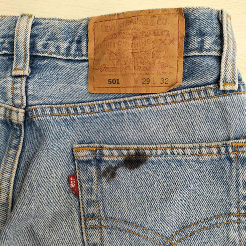 リーバイス Levis 90s USA製 96年製 ボタン裏520刻印 501 デニム メンズ W29 L32